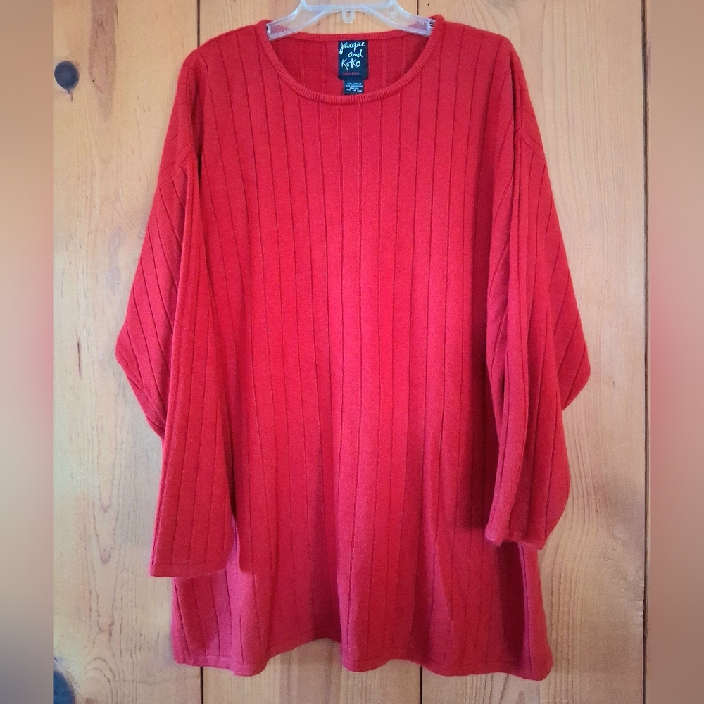 Jacque And Koko Together Ribbed Round Neck Sweater